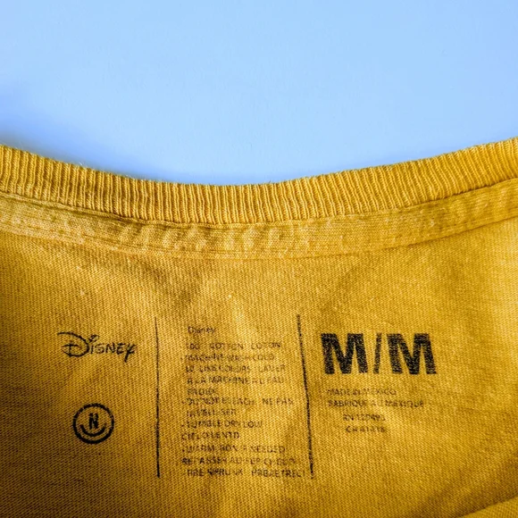 Disney x Neff Mickey Mouse Graphic T-Shirt – Mustard Yellow – Size M - Picture 5 of 5